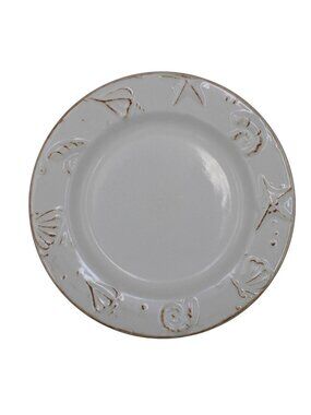Thompson Pottery Hampton Dessert Salad Plate Sea Shells Starfish Beige